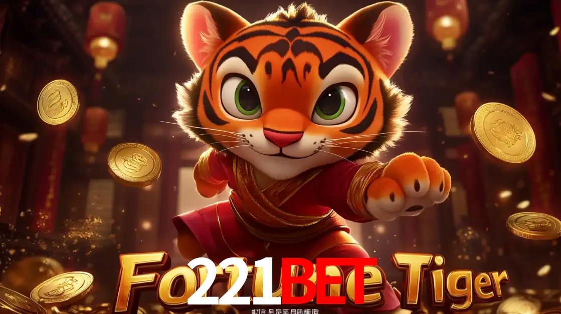 O carismático mascote do jogo de slot Fortune Tiger, um tigre fofo em pose de artes marciais, pronto para trazer sorte e multiplicadores de ganhos no cassino online 221bet.